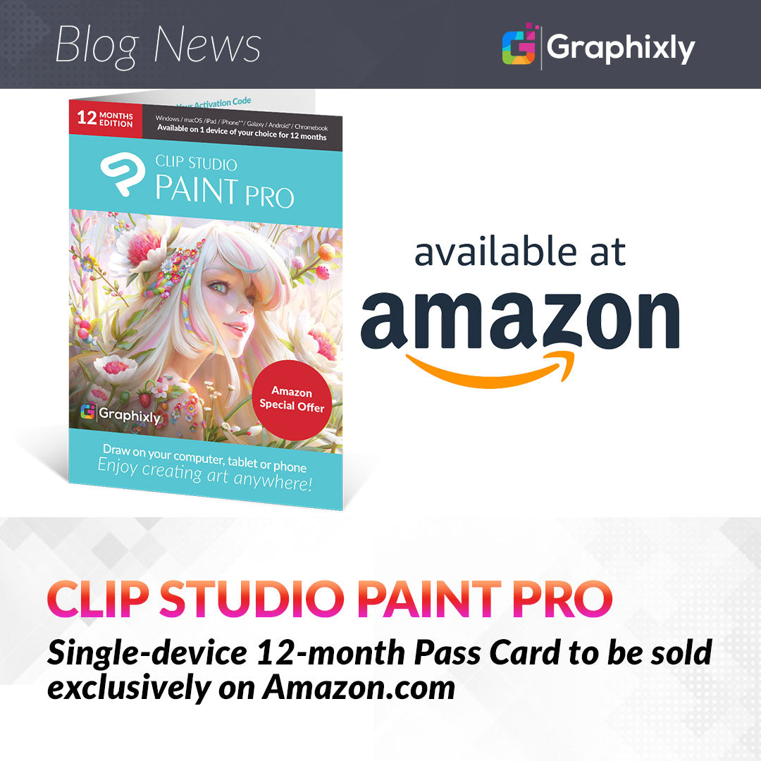 Clip Studio Paint PRO Single-device 12-month Pass Card to be sold excl–  Graphixly