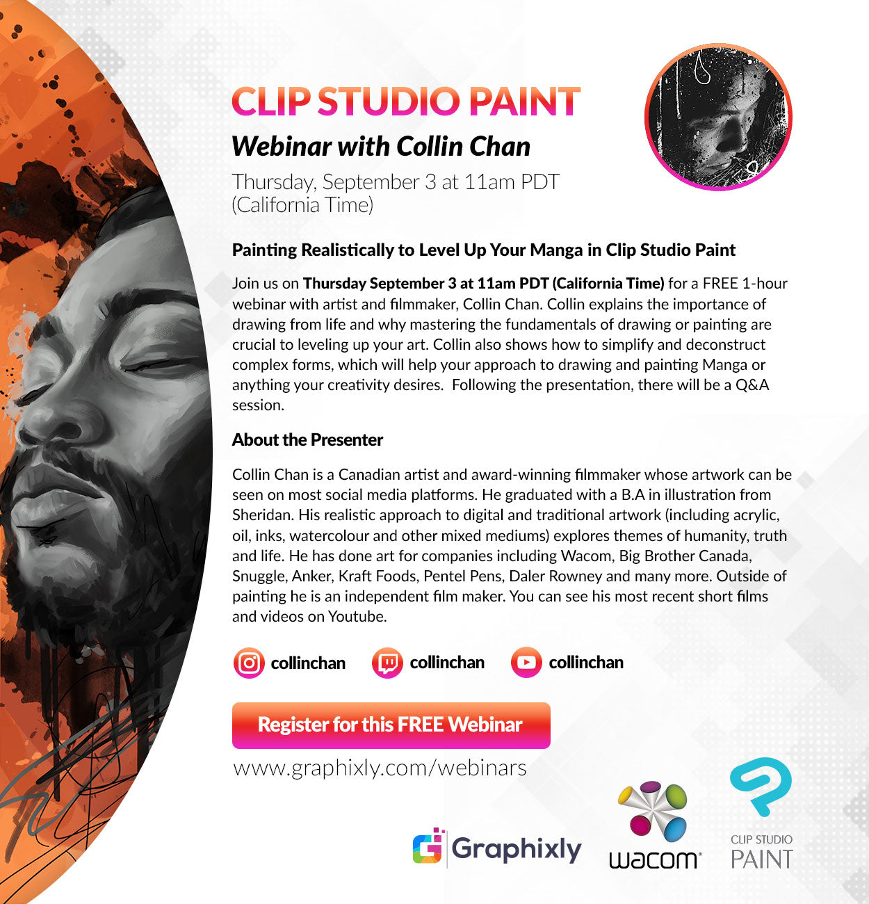 Webinar - “Painting Realistically to Level Up Your Manga in Clip Studi–  Graphixly