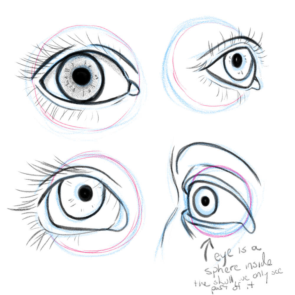 Drawing Eyes at Different Angles