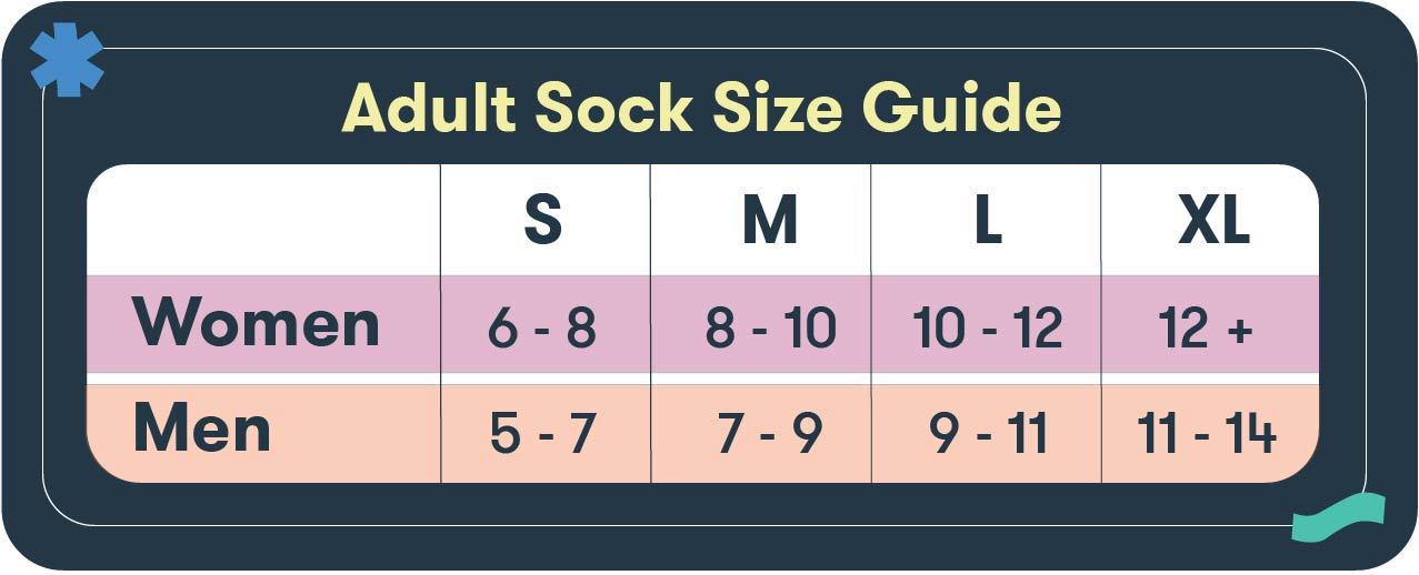 Adult Sock Size Guide