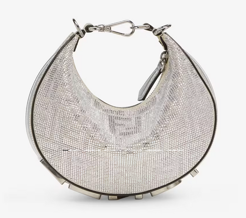 Fendi silver embellished bag