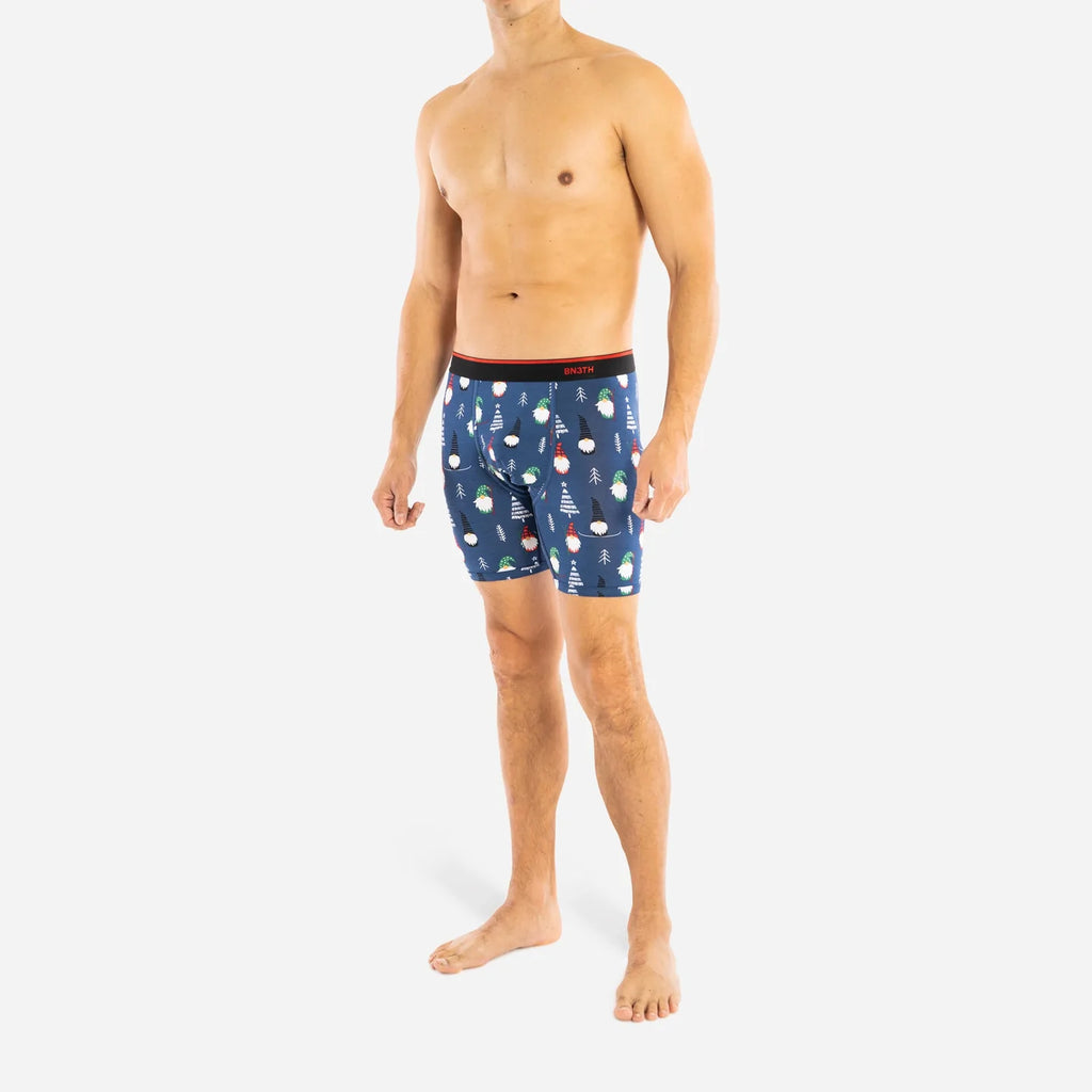 BN3TH Boxer Gnome for the Holidays Navy | Breathable, 3D Pouch