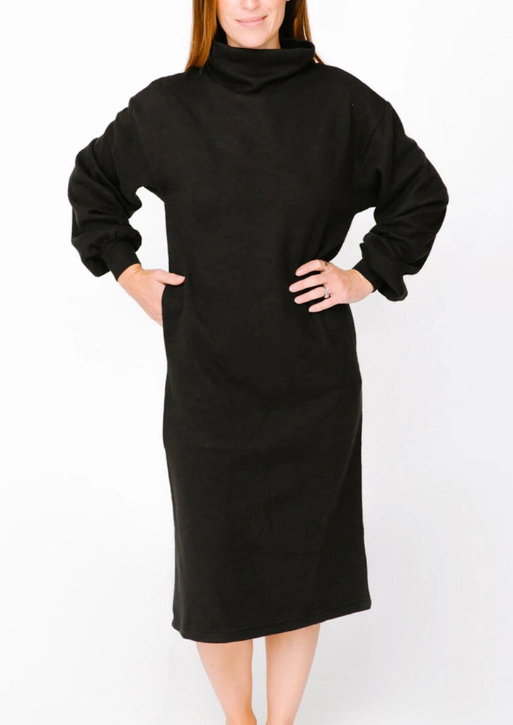 Smash + Tess The Sweater Dress | Midnight Black, Made in Canada