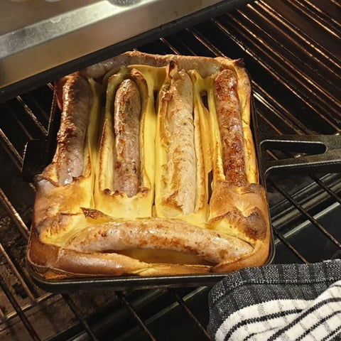 Toad in the hole cast iron pan