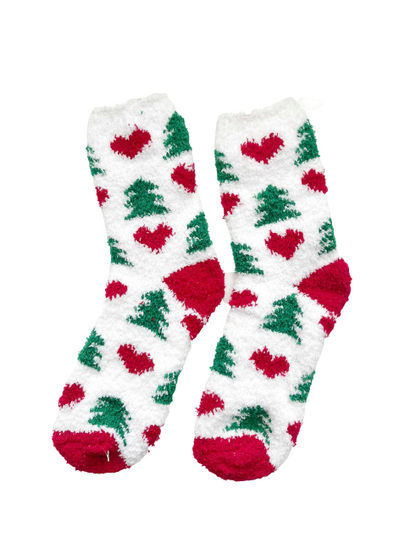 White Christmas Socks