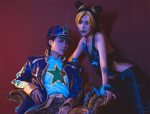 Anime JoJo's Bizarre Adventure Johnny Joestar Blue Women Outfits Halloween  Carnival Party Costume in 2023