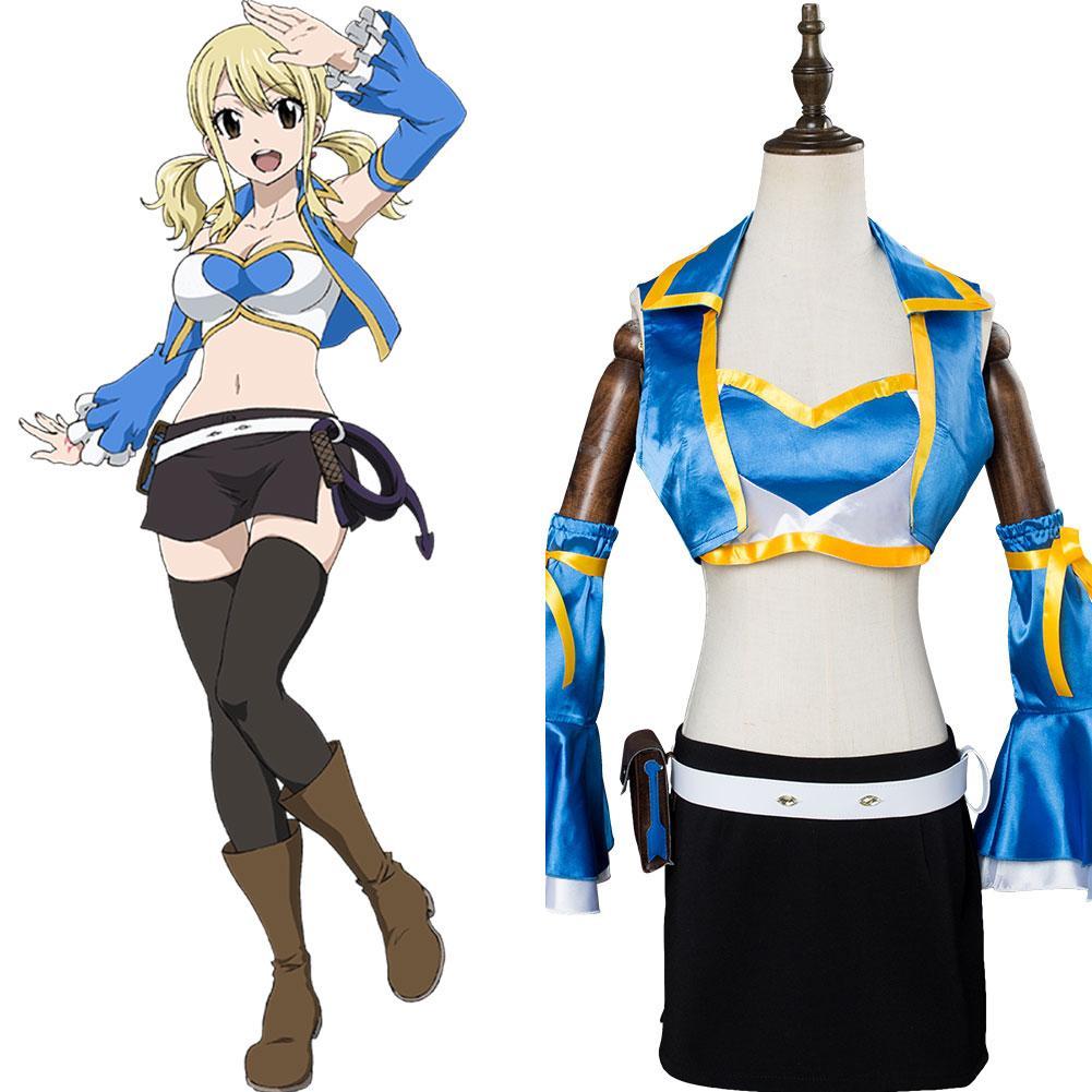 Fairy Tail Season 2 Lucy Heartfilia Outfit Cosplay Costume New Cosplaysky