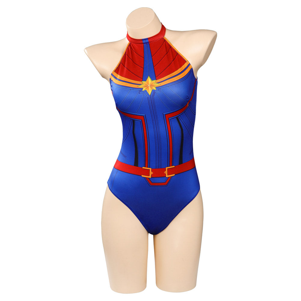 Captain Marvel Carol Danvers Original Design Cosplay Costume Sexy Swim 8149