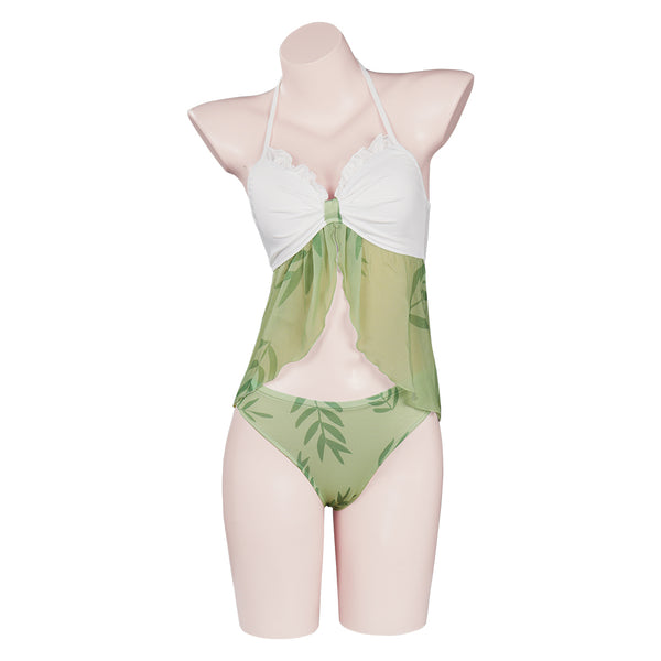 JoJo Jolyne Cujo Swimsuit - Spiderweb Butterfly Printed Hollow Bathing Suit  Lace Up Swimwear