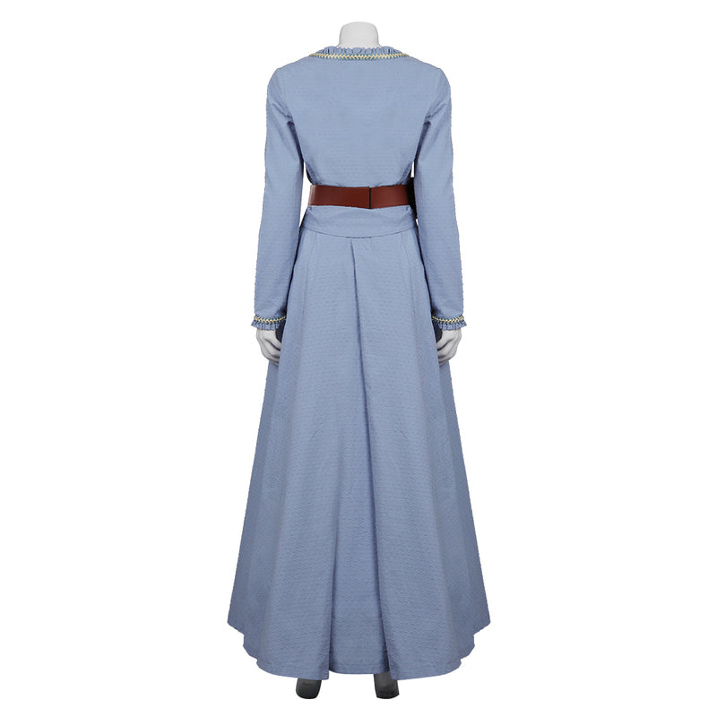 Westworld 2022 Dolores Abernathy Cosplay Costume Blue Vintage Dress Ou