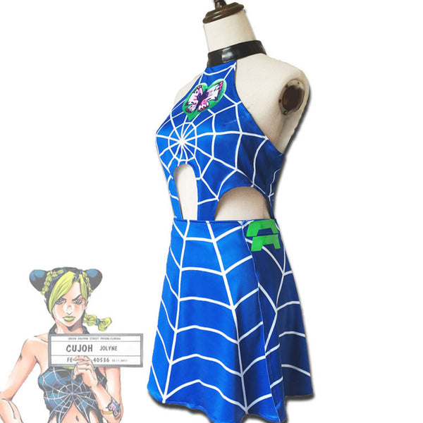 Jojo‘s Bizarre Adventure Jolyne Cujoh Dress Halloween Carnival Suit Cosplay Costume 8243