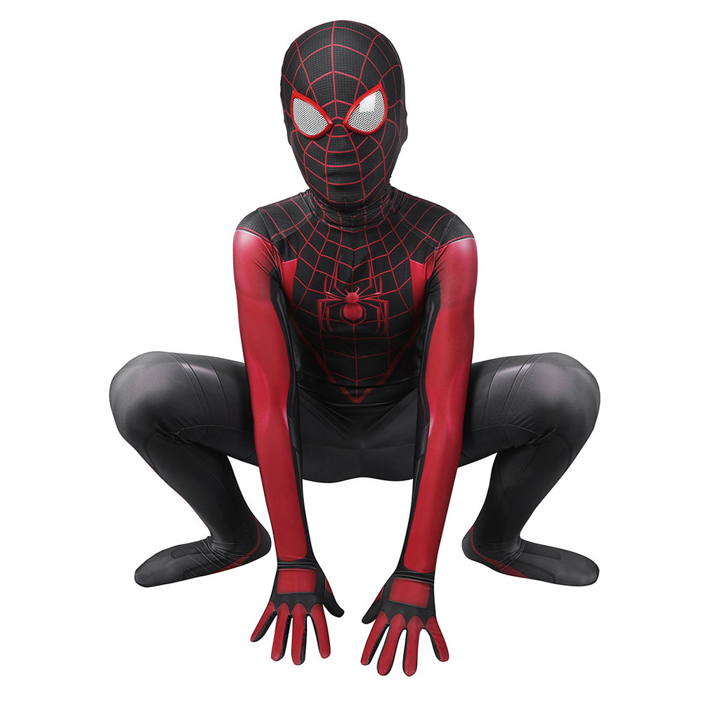 fysiek gemak Democratie Kids Children Spiderman Miles Morales Cosplay Costume Jumpsuit Outfits