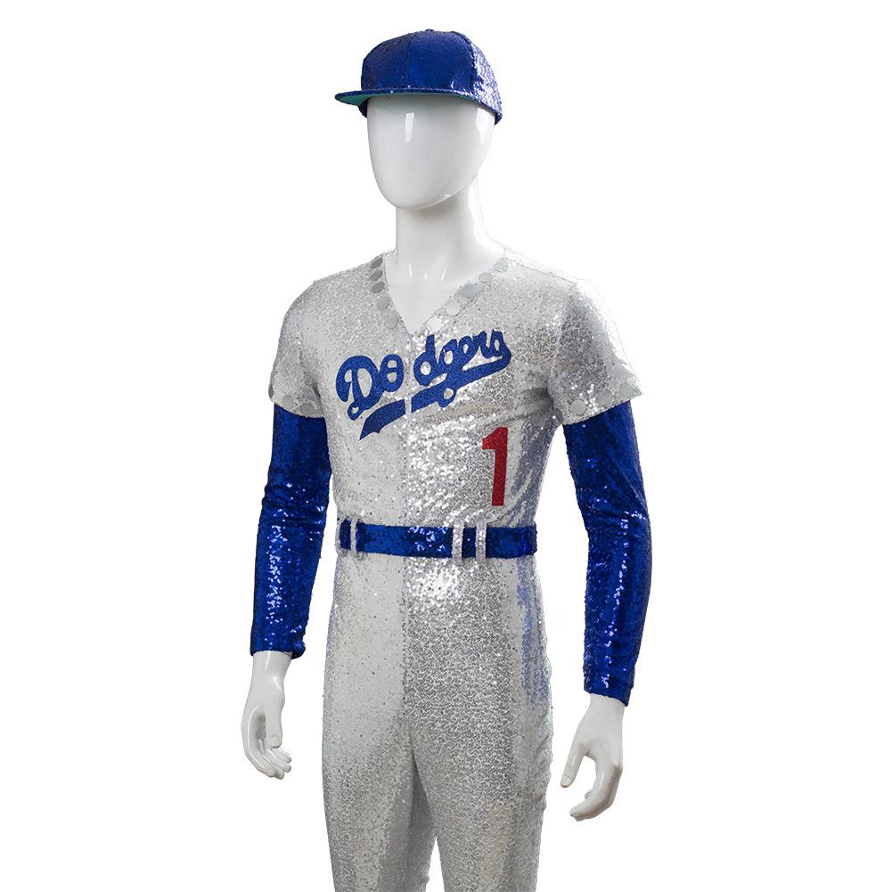 Rocketman Elton John Dodgers Baseball Uniform Cosplay Costume