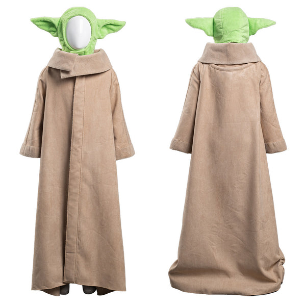 Kids Girls Baby Yoda Cosplay Costume Dress Halloween Carnival Party Di