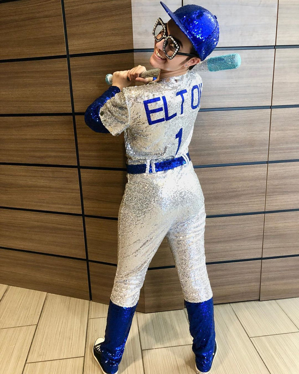 Rocketman Elton John Dodgers Baseball Uniform Cosplay Costume