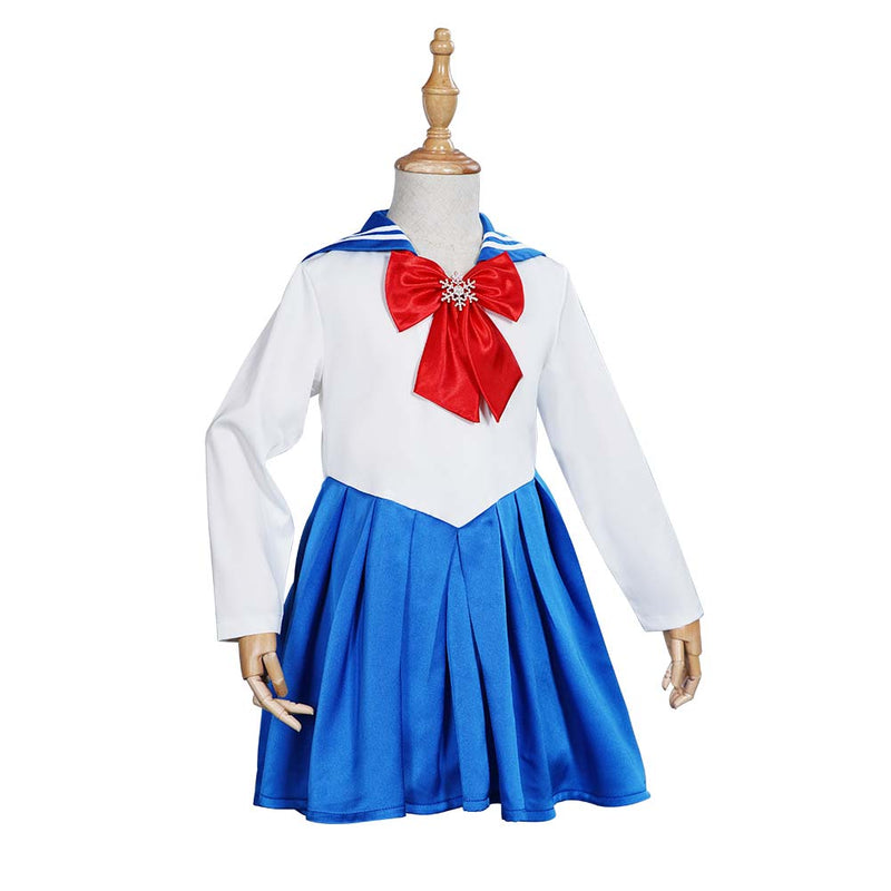 Sailor Moon Kids Girls Blue Dress Outfits Halloween Carnival Suit Cosp