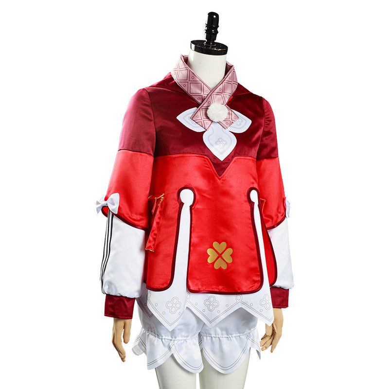 Game Genshin Impact Klee Coat Hat Outfits Halloween Carnival Suit Cosp