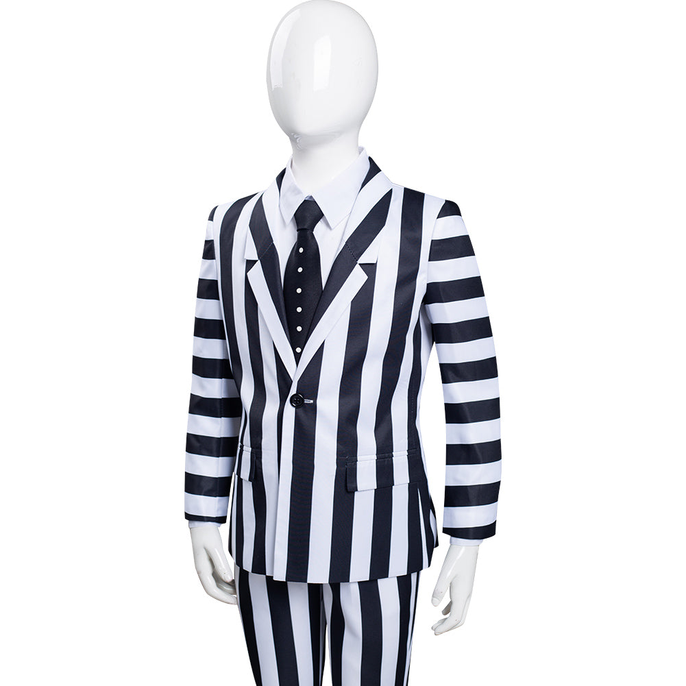 Beetlejuice Kids Children Striped Uniform Pants Halloween Carnival Sui