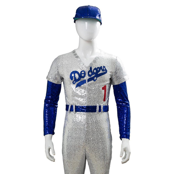 Rocketman Elton John Dodgers Baseball Uniform Cosplay Costume