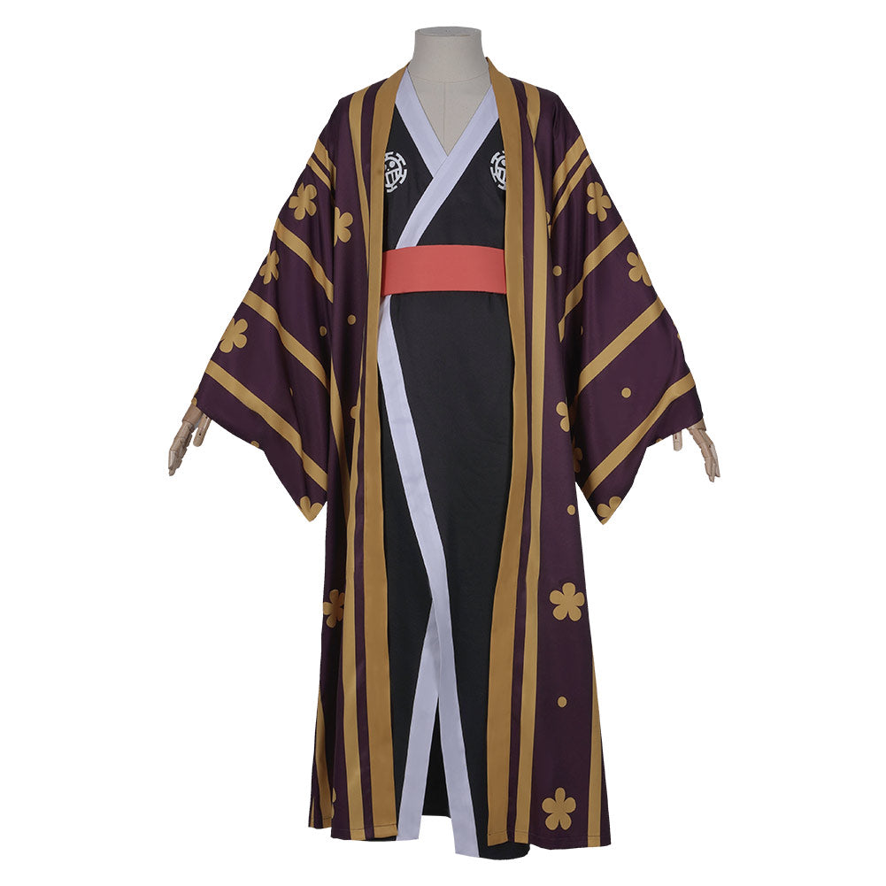 One Piece Trafalgar Law/Trafalgar D Water Law Kimono Robe Full Suit Ou ...