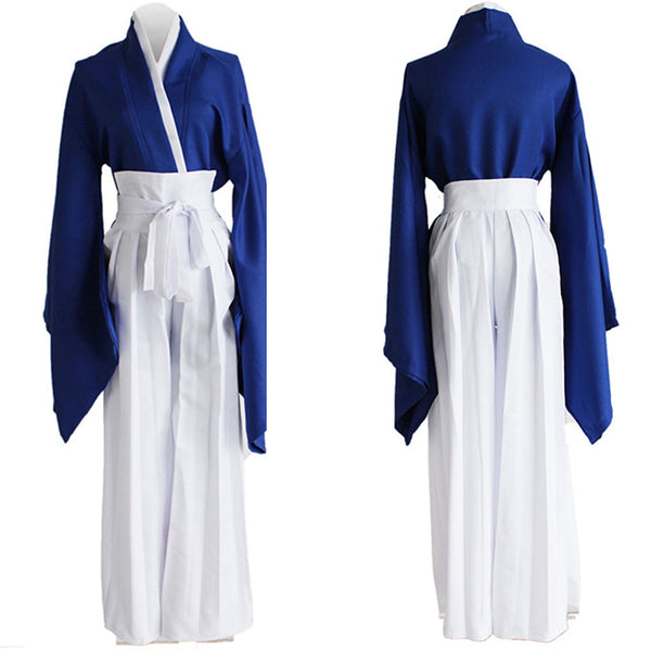 Anime Rurouni Kenshin Himura KENSHIN Blue Kendo Kimono Cosplay Costume