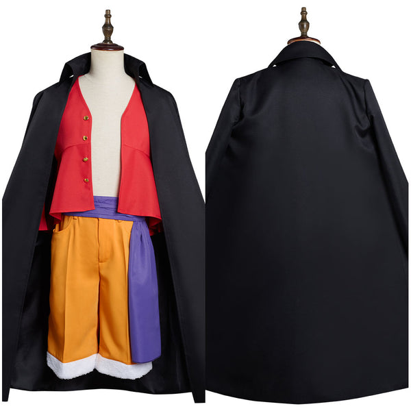 In Stock One Piece Wano Country Monkey D. Luffy Cosplay Costume Kimono  Outfits Halloween Carnival Suit