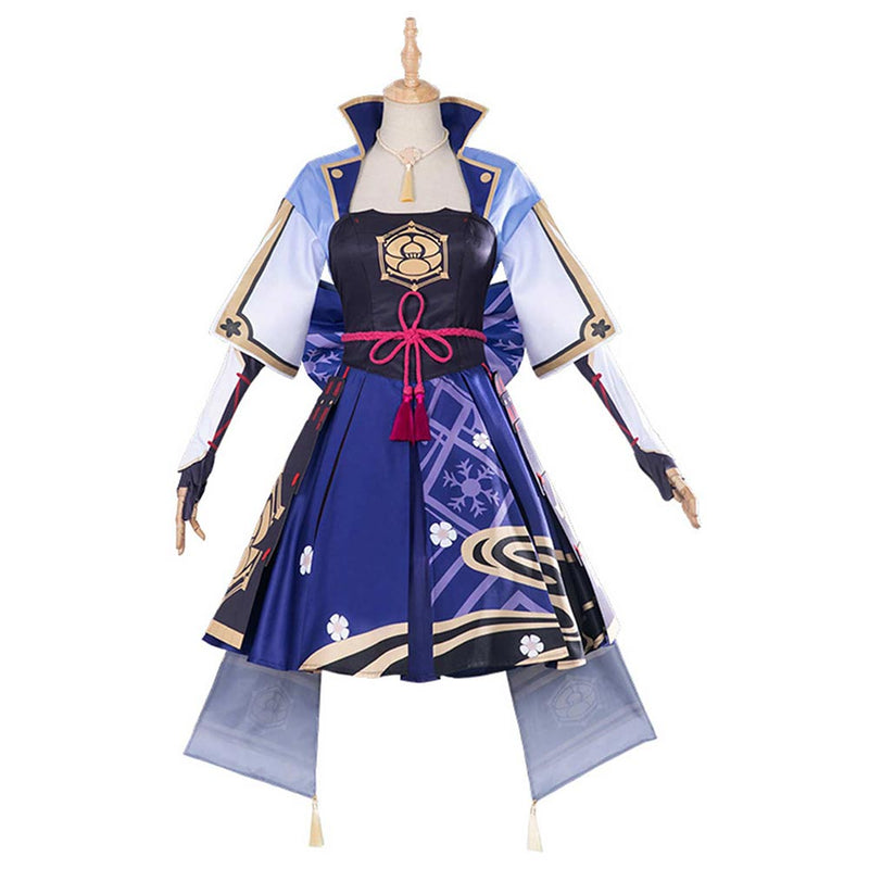 Game Genshin Impact Kamisato Ayaka Dress Outfits Halloween Carnival Su