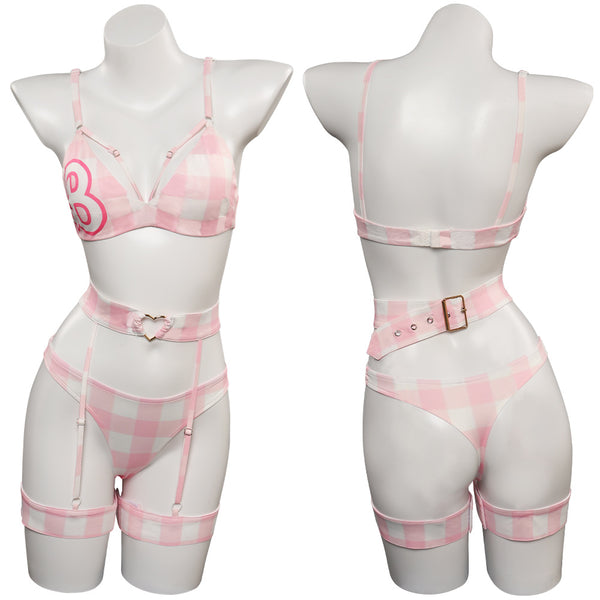 2023 Movie Pink Cowgirl Star-Covered Flared Pants Cosplay Costume