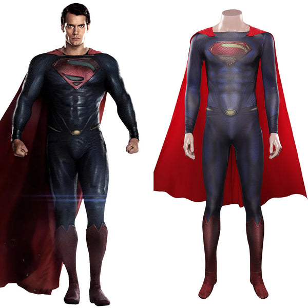 Adult Man Of Steel Superhero Cosplay Costume With Jumpsuit And Cloak ▻   ▻ Free Shipping ▻ Up to 70% OFF