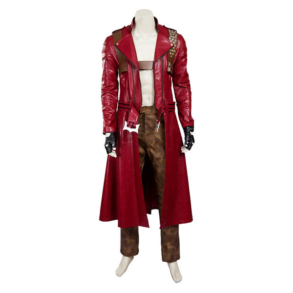 Devil May Cry 5 Vergil Cosplay Costumes Black Trench Coat Top Level