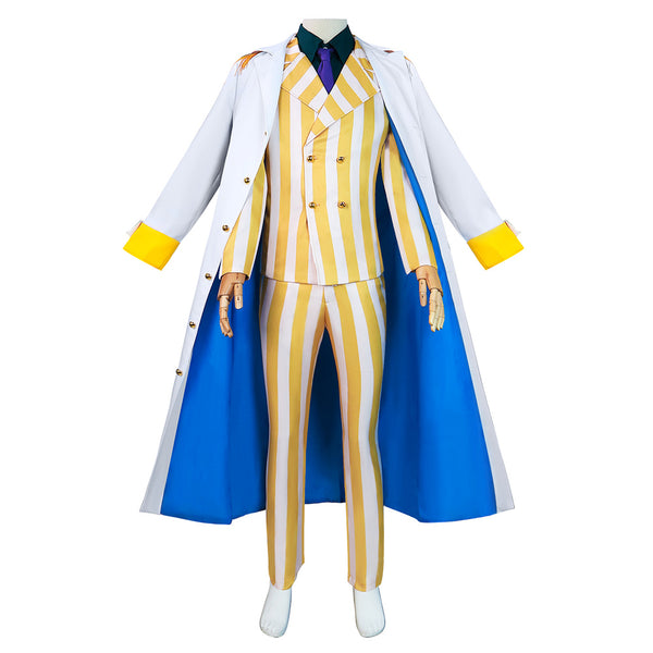 One Piece Monkey.D.Kapu Vice admiral Navy Cloak Cosplay Costume