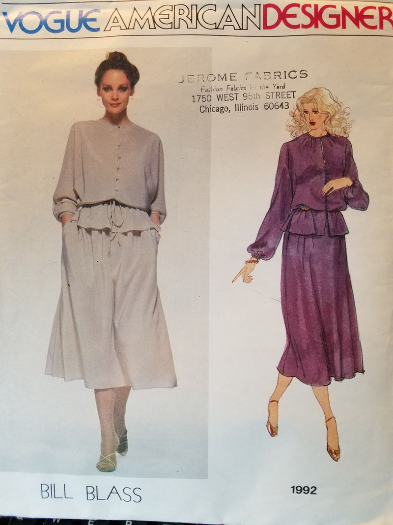 Vogue 1992, Misses Tops, Skirts, Uncut Sewing Pattern – Stylesewwear ...