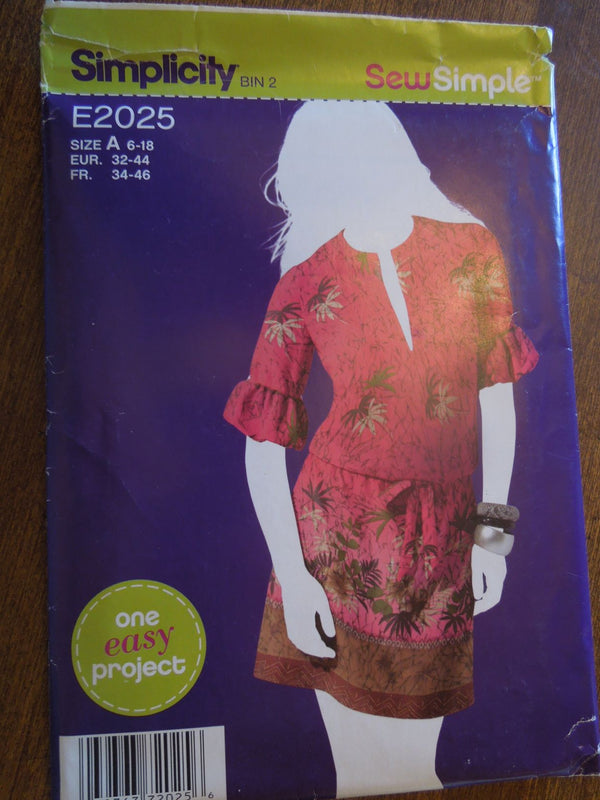 Simplicity 3823, Misses, Dresses, Lined, UNCUT sewing pattern –