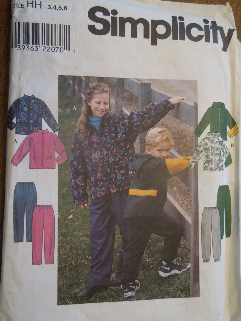 Simplicity 8342, Childrens Jackets, Pants, Uncut Sewing Pattern ...