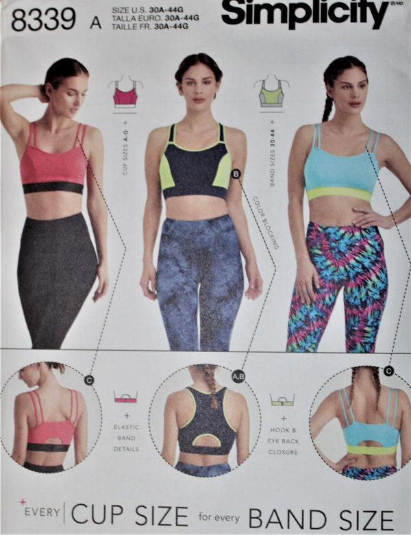 Uncut Simplicity Sewing Pattern 0950 8633. Misses Exercise Wear