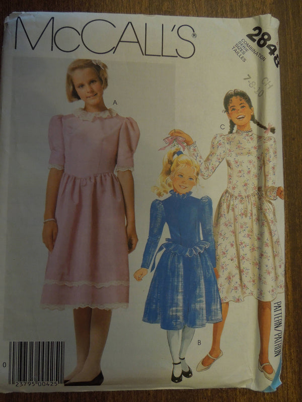 McCalls 4033, Girls, Dresses, Sizes 2-4, UNCUT sewing pattern, –