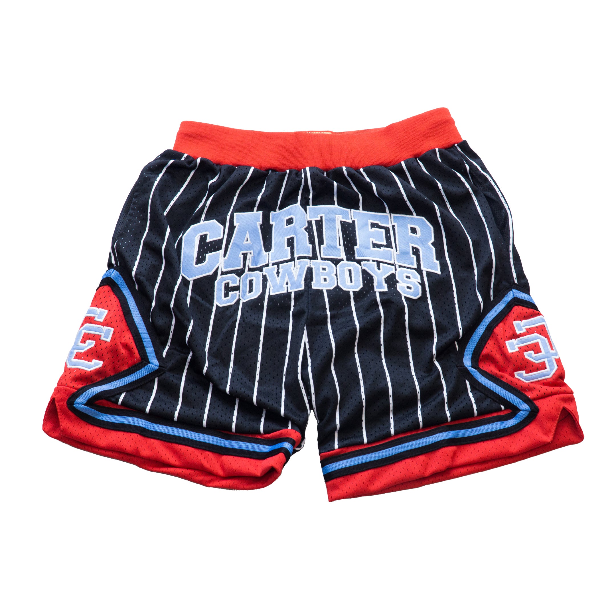 Dallas Carter Basketball Shorts BLACK / WHITE PINSTRIPES 2.0 – yk1k