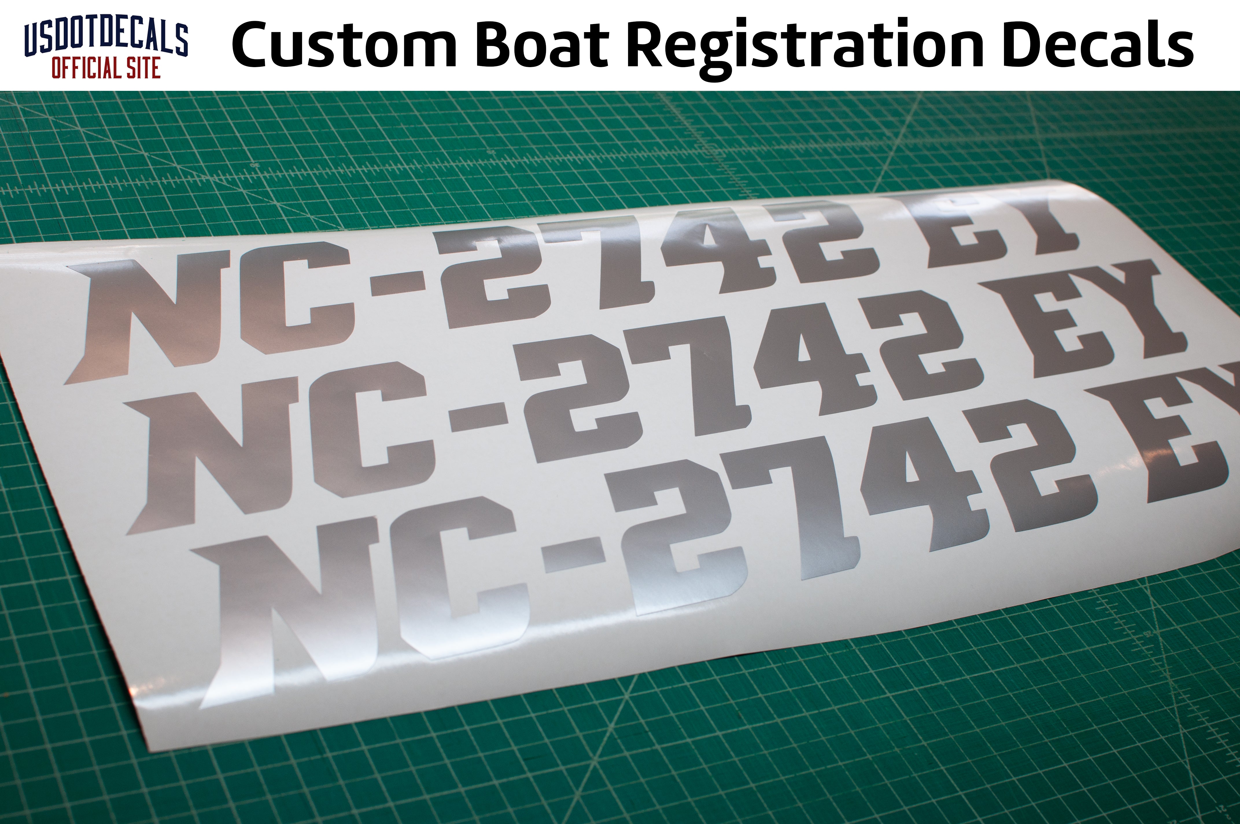 custom boat registration number decal stickers