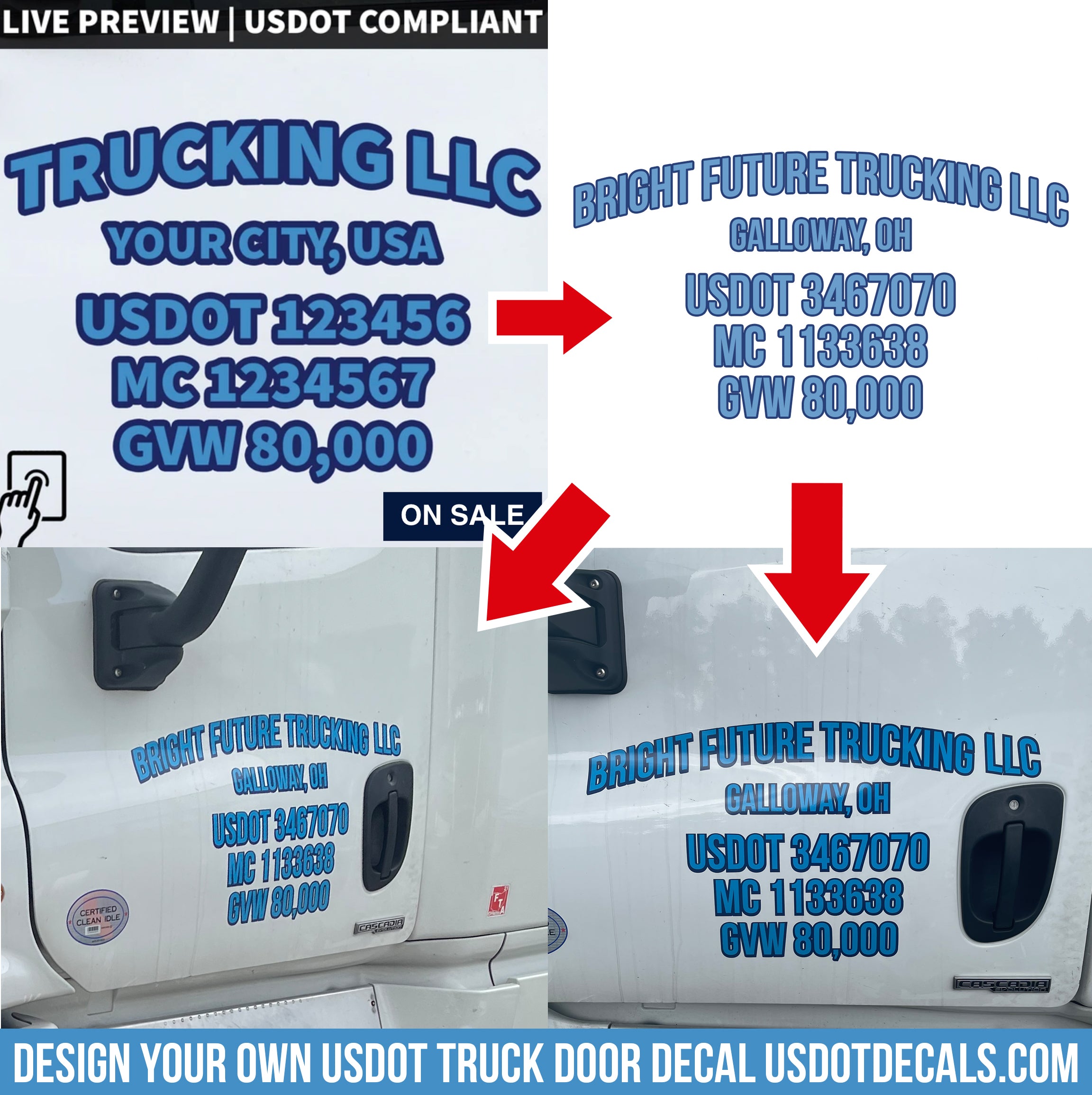 design own usdot truck decal lettering
