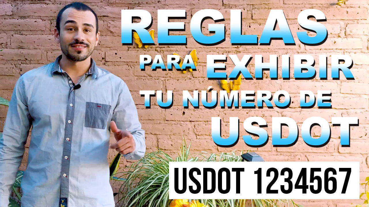 senor holding usdot number sticker decal sign