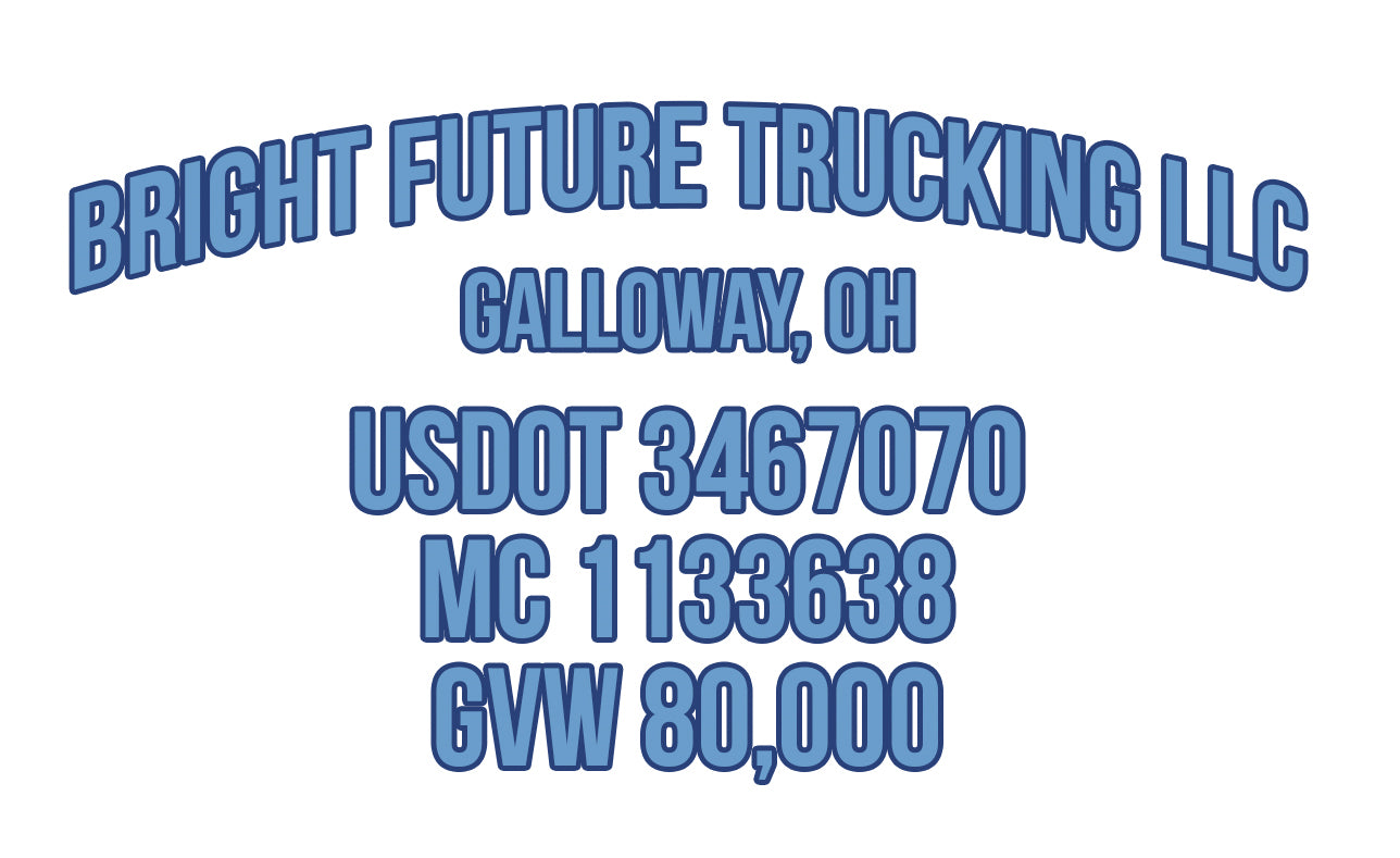 custom semi truck door decal lettering sticker