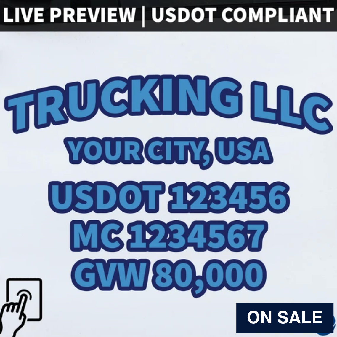 create your own usdot truck decal