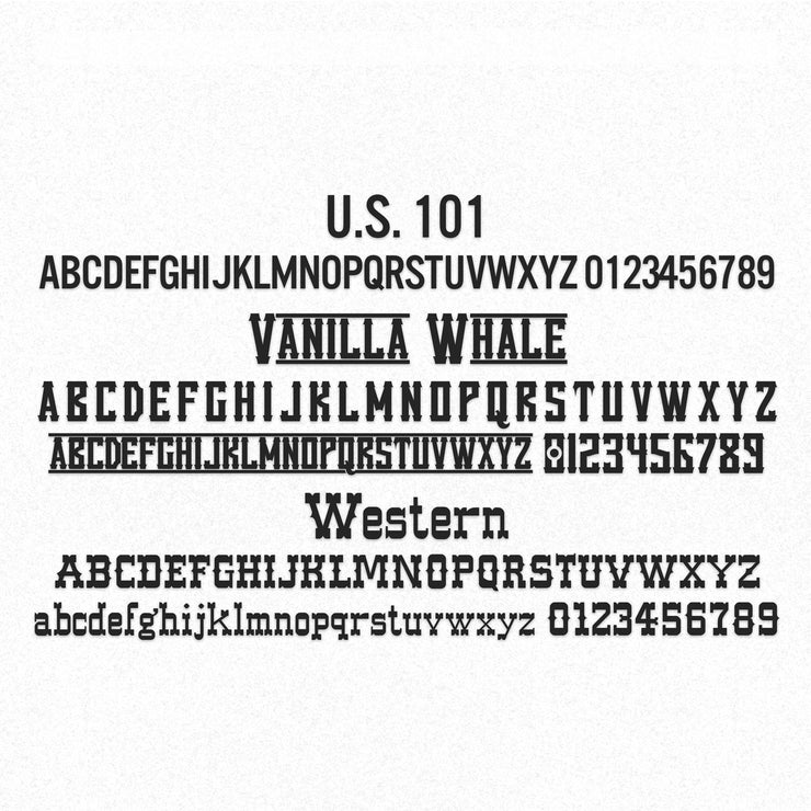 Curved Business Name with Four Lines, USDOT, (Set of 2)