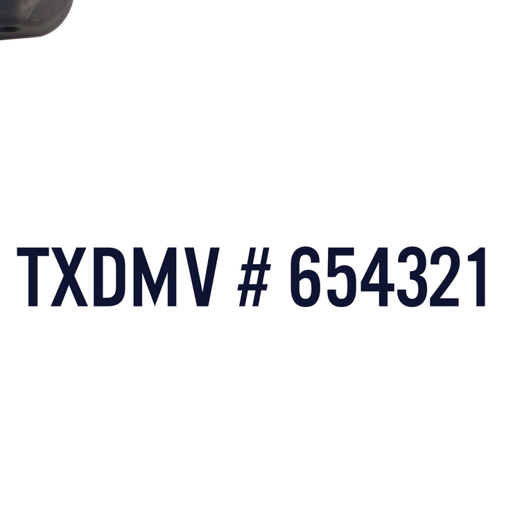TXDMV Number Decal Sticker, (Set of 2) – USDOT Decals