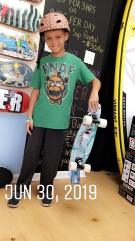 Happy Skateboarder at Never Ever Boards