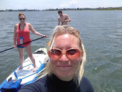 Paddle boarding with Never Ever Boards on Oak Island