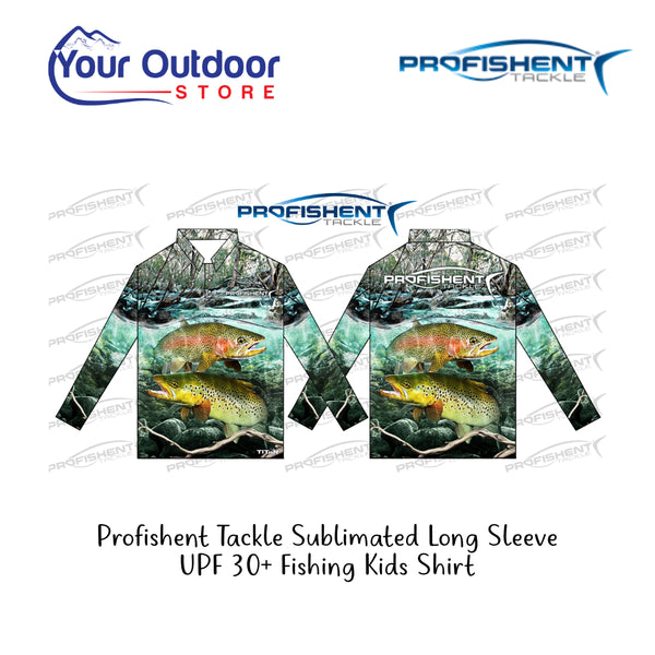 Profishent Tackle Sublimated Long Sleeve UPF 30+ Fishing Kids