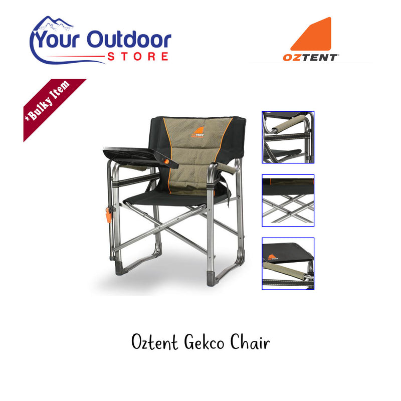 oztent gecko chair includes side table by oztent