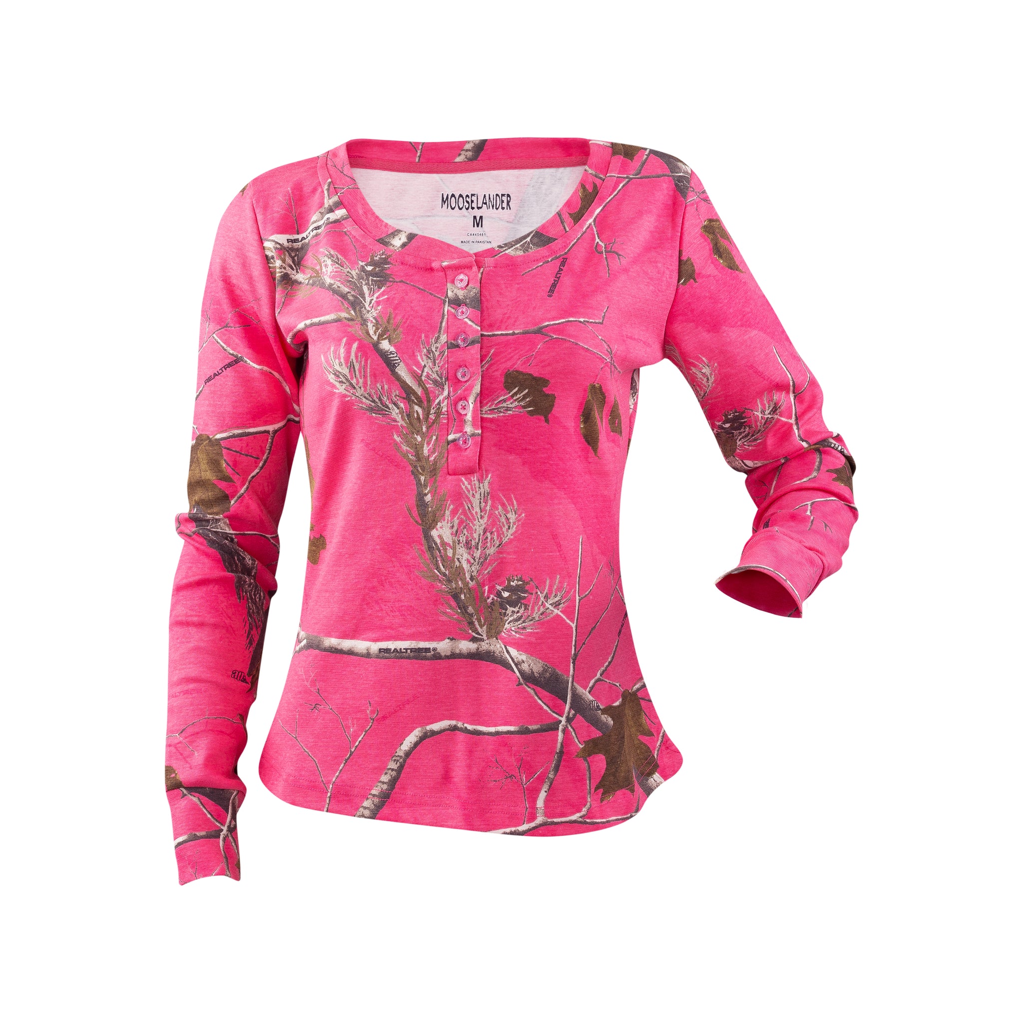 ladies long sleeve henley shirt