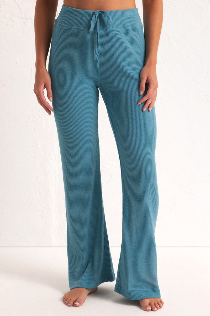 Z Supply - Beach Walk Rib Flare Pant Bermuda Blue